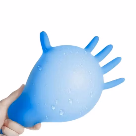 의료용품, 무분말 의료용 파란색 일회용 니트릴 검사용 장갑