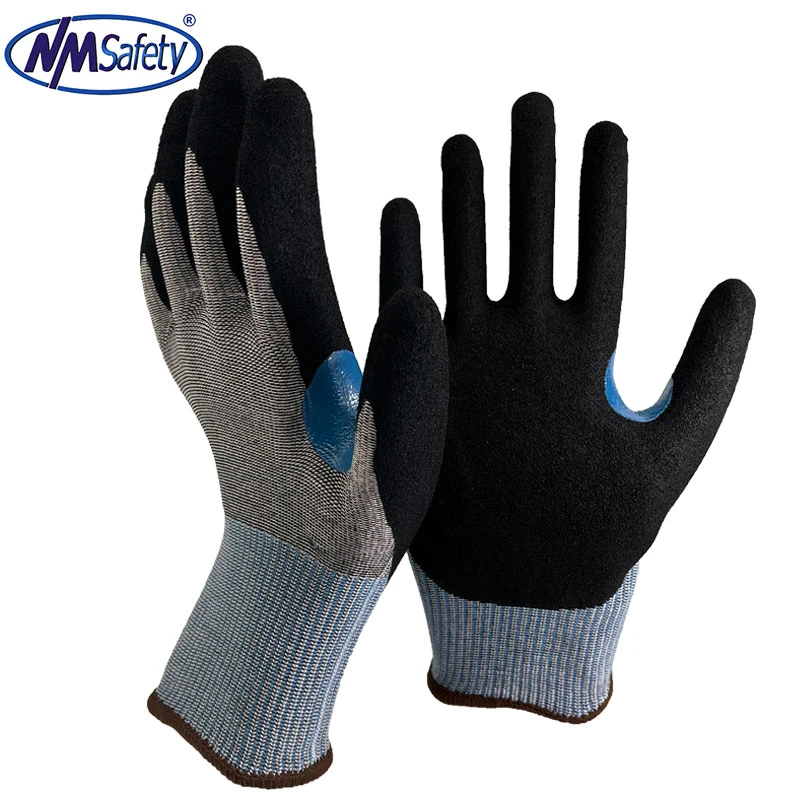 Nmsafety A4 13G Cut-Resistant Work Glove with Micro Foam Nitrile Coating on Palm