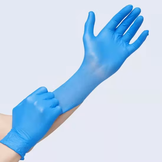 의료 검진용 무분말 PE/PVC/비닐 소재 일회용 장갑, 라텍스 무함유